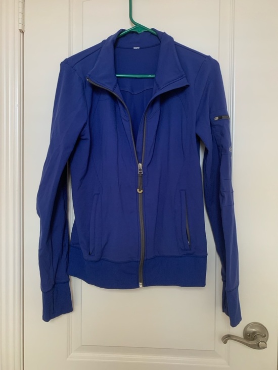 ALO Yoga Jackets & Blazers - EUC Alo Yoga Blue Full Zip Performance Track Jacket - Size S/M